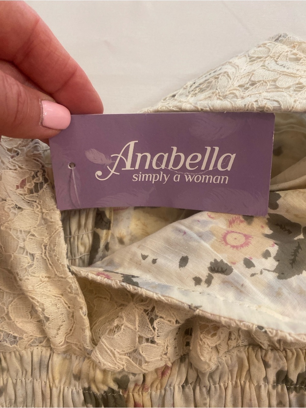 Women’s Floral Tiered Maxi Sleeveless Cottagecore Boho Lace Annabella New xs-s - Picture 4 of 15